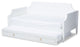 Classic White Finished Wood Twin Size Daybed With Trundle