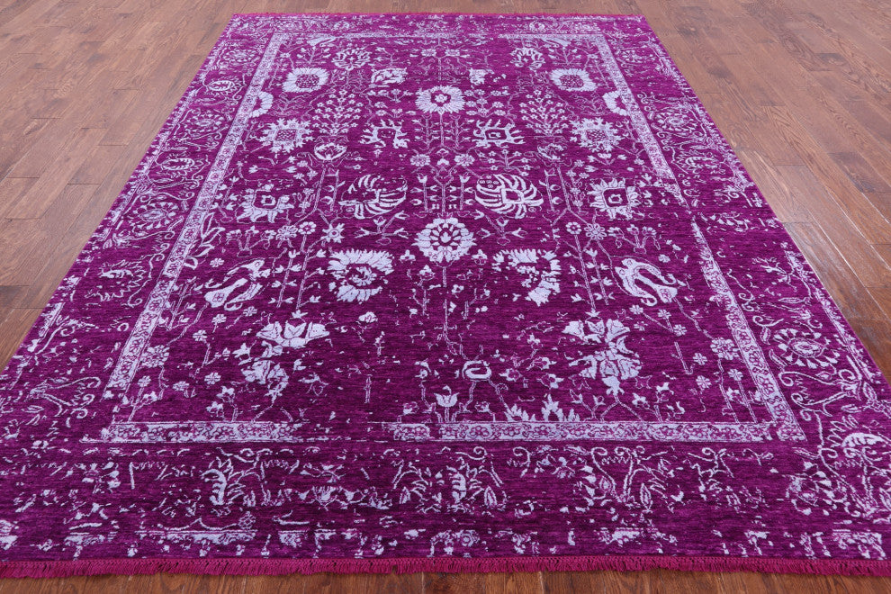 8' 0" X 10' 3" Handmade Persian Wool & Silk Rug - Q15762