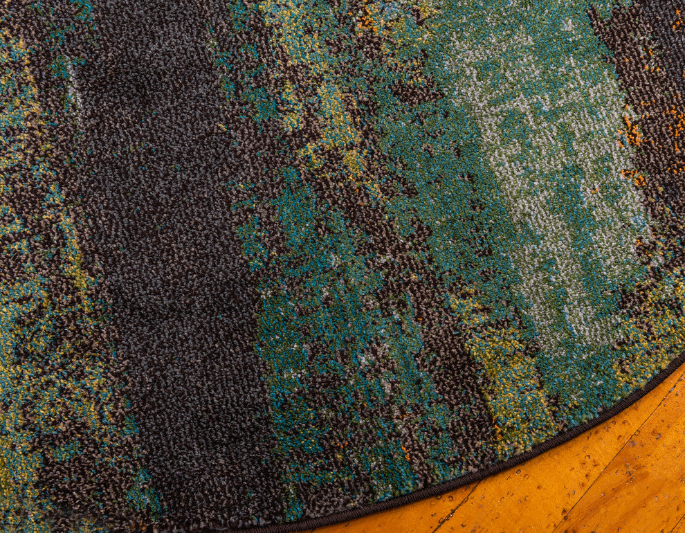 Unique Loom Multicolored Jardin Lilly 6' 0 x 6' 0 Round Rug