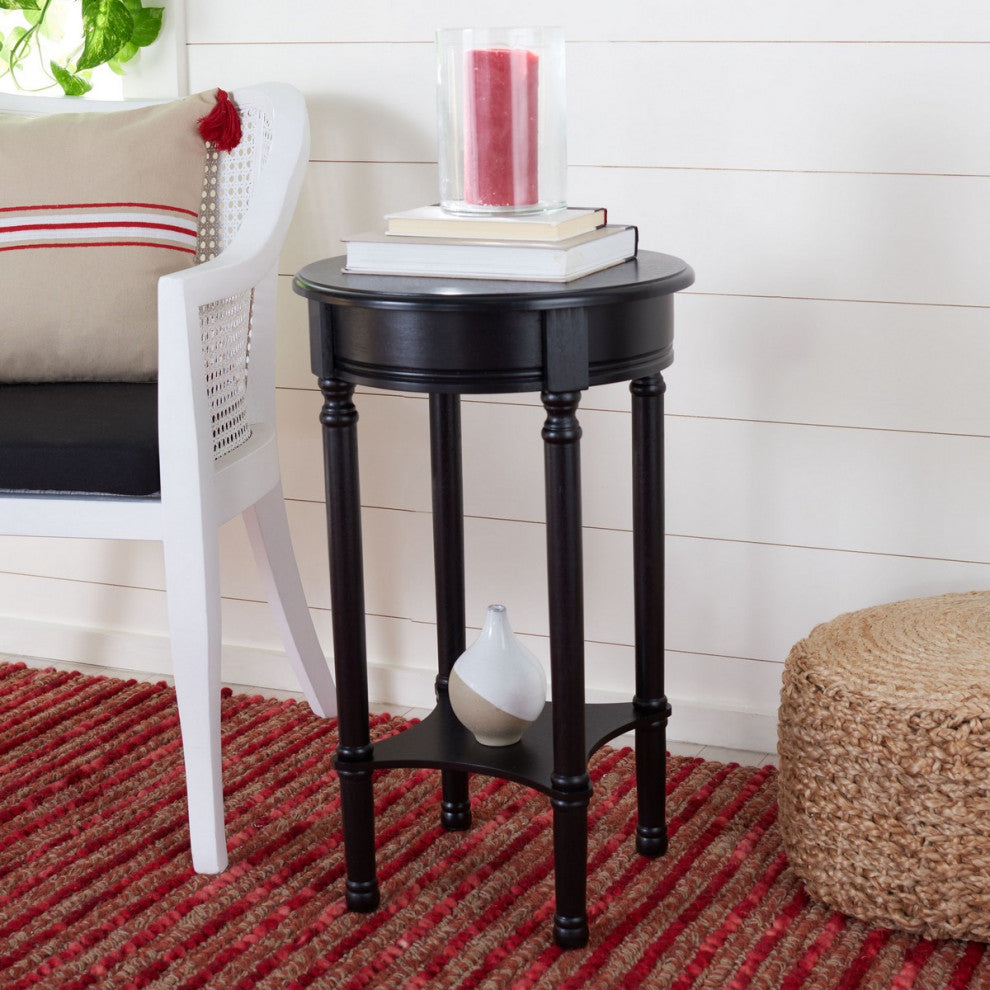 Safavieh Tinsley Round Accent Table, Black
