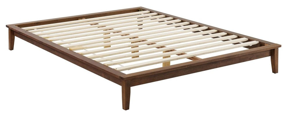 Lodge Queen Wood Platform Bed Frame, Cappuccino