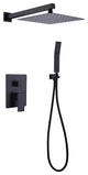 Wall Mounted Rain Shower System with 10Inch Showerhead, Matte Black