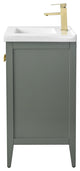 Vanity Art Freestanding Vanity, Vintage Green, 30", Single Sink, Golden Brushed