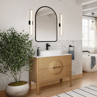 The Ethel Bathroom Vanity, Oak, 36", Single Sink, Freestanding