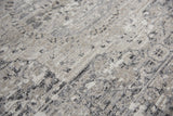 Panache PN6977 Gray Central Medallion Distress Rug, Rectangular 7'10"x10'10"