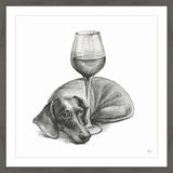 "Wine Is Me II" Framed Painting Print, 24"x24"