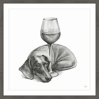 "Wine Is Me II" Framed Painting Print, 24"x24"