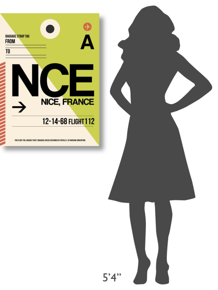 "NCE Nice Luggage Tag 2" Fine Art Print