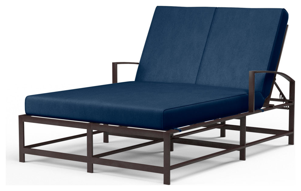 La Jolla Adjustable Lounger Spectrum Indigo Double Outdoor Chaise
