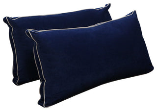 STYLE V2 Full Velvet ContrastPipe Indoor Daybed Bolster Pillow |COVER ONLY|AD373