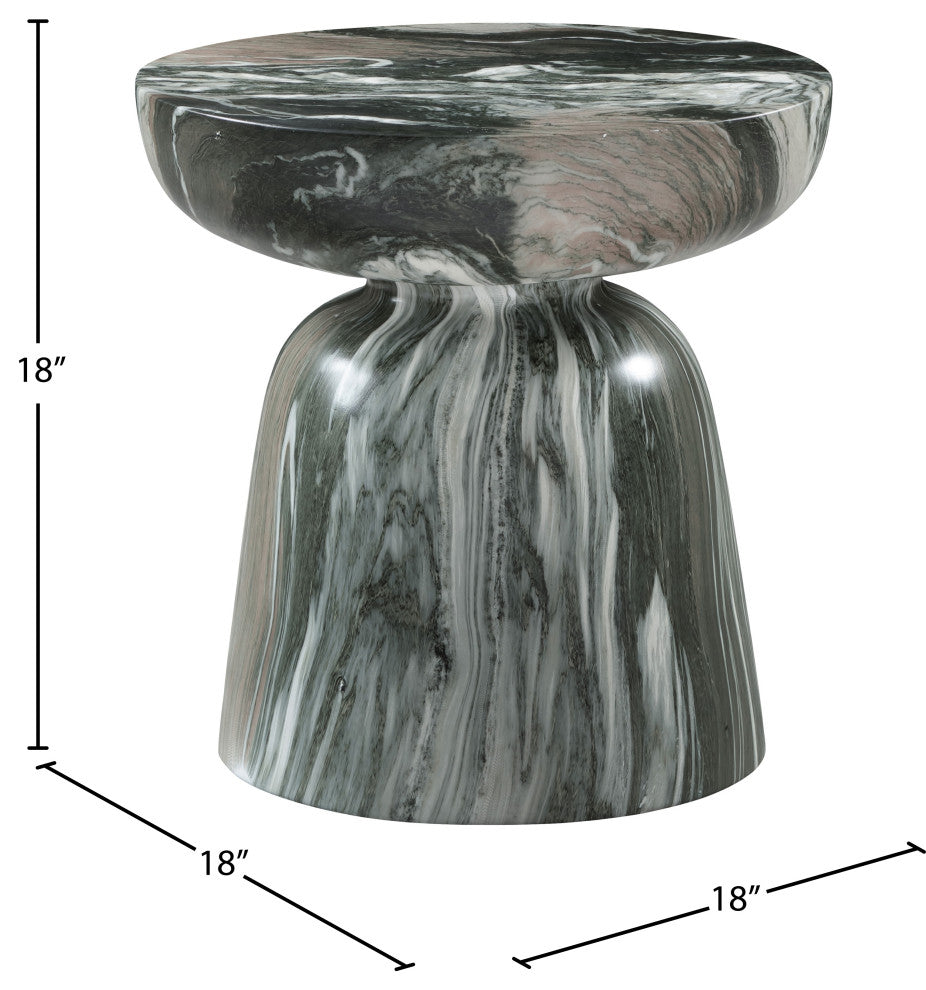 Avellino Finished Concrete Indoor/Outdoor End / Side Table, Green