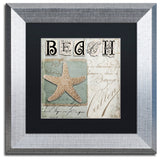 Color Bakery 'Beach Book II' Matted Framed Art, Silver Frame, Black Mat, 11x11
