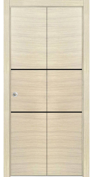 Bi-fold Doors 56 x 84 | Planum 0014 Natural Veneer with  | Sturdy Tracks