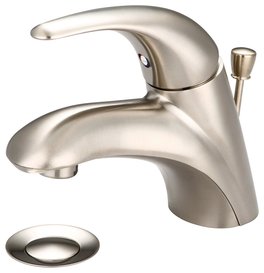 Single Handle Bathroom Faucet, Pvd Brushed Nickel