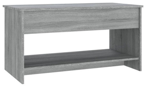 vidaXL Coffee Table Grey Sonoma Engineered Wood Medium Height-Adjustable