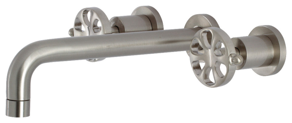 KS8028RX Two-Handle Wall Mount Tub Faucet, Brushed Nickel
