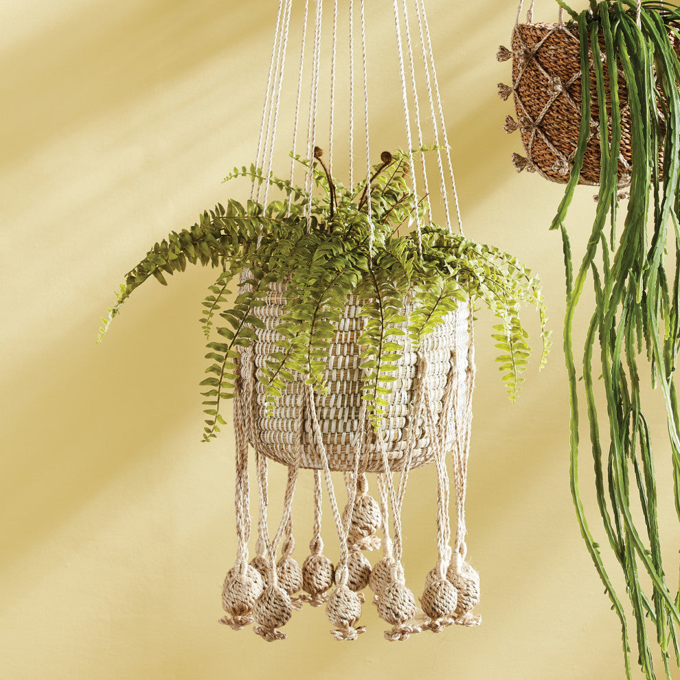 Gaia Jute Hanging Basket, 11.75"