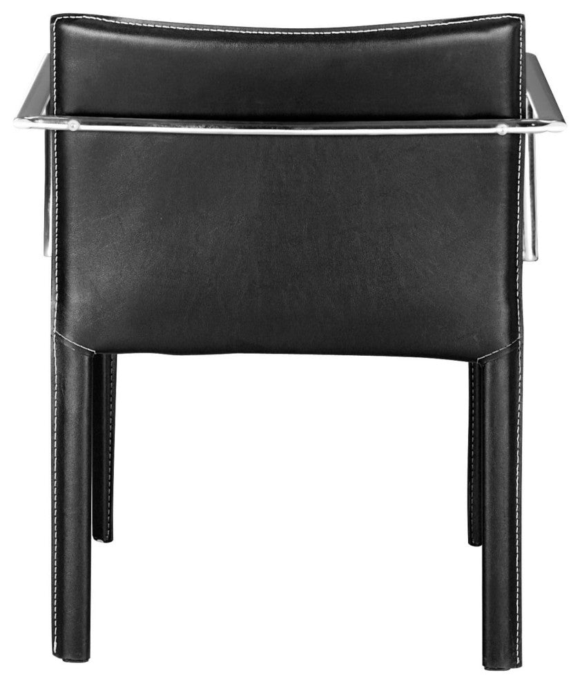 Office Chair, Set of 2, Faux Vinyl Leather, Steel, Black, Chrome, Home Business