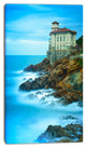 Boccale Castle on Cliff Rock and Sea, Beach Photo Canvas Print, 16"x32"