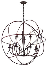 Arza 12 Light Up Chandelier With Brown Finish