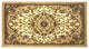 Mersin Collection Persian Style Area Rug - Olefin Rug with Jute Backing, Ivory - 2'' X 3''
