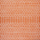 Ourika Moroccan Geometric Indoor/Outdoor Rug, Orange/Cream, 5' Square