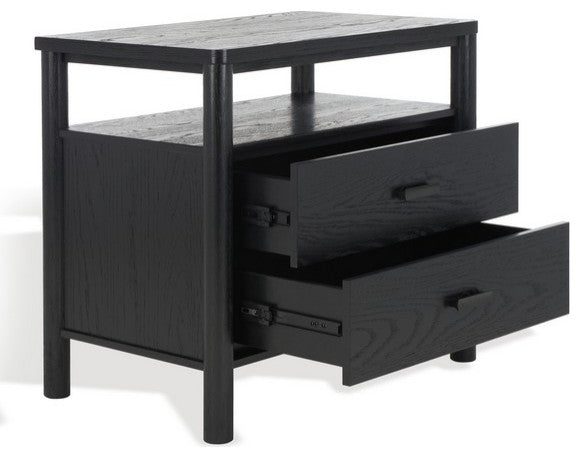 Safavieh Jaylessa Wood Nightstand Black