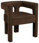 Athena Velvet Upholstered Dining Chair, Brown