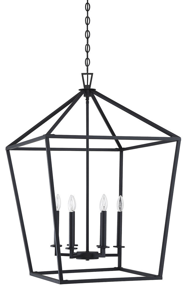Townsend 6-Light Foyer Pendant, Bronze, Matte Black
