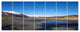 Mountains and Lakes Iceland, Landscape Canvas Art Print, 83"x32", 7 Panels