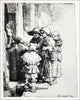 Rembrandt Van Rijn Three Beggars at the Door of a House Gallery Wrapped Canvas