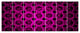 Pink Unusual Fractal Metal Grill, Abstract Canvas Wall Art, 83"x32", 7 Panels