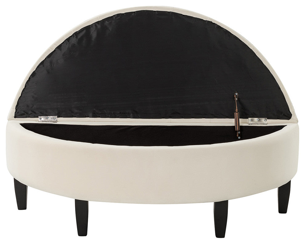 Alina 43.3"W Bedroom Bench, Ivory