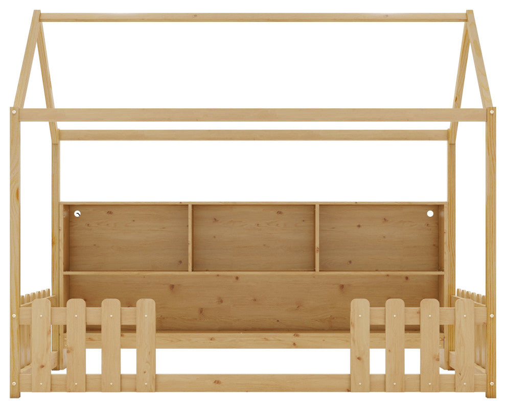 Gewnee Twin Size House Bed with LED Light