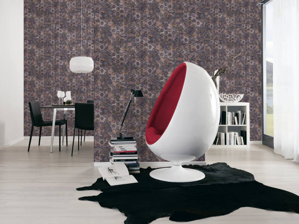 Mosaic Textured Wallpaper Featuring Flower Petals, 373914