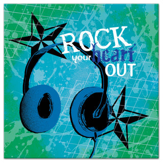 Rock Your Heart Out 20x20 Canvas Wall Art