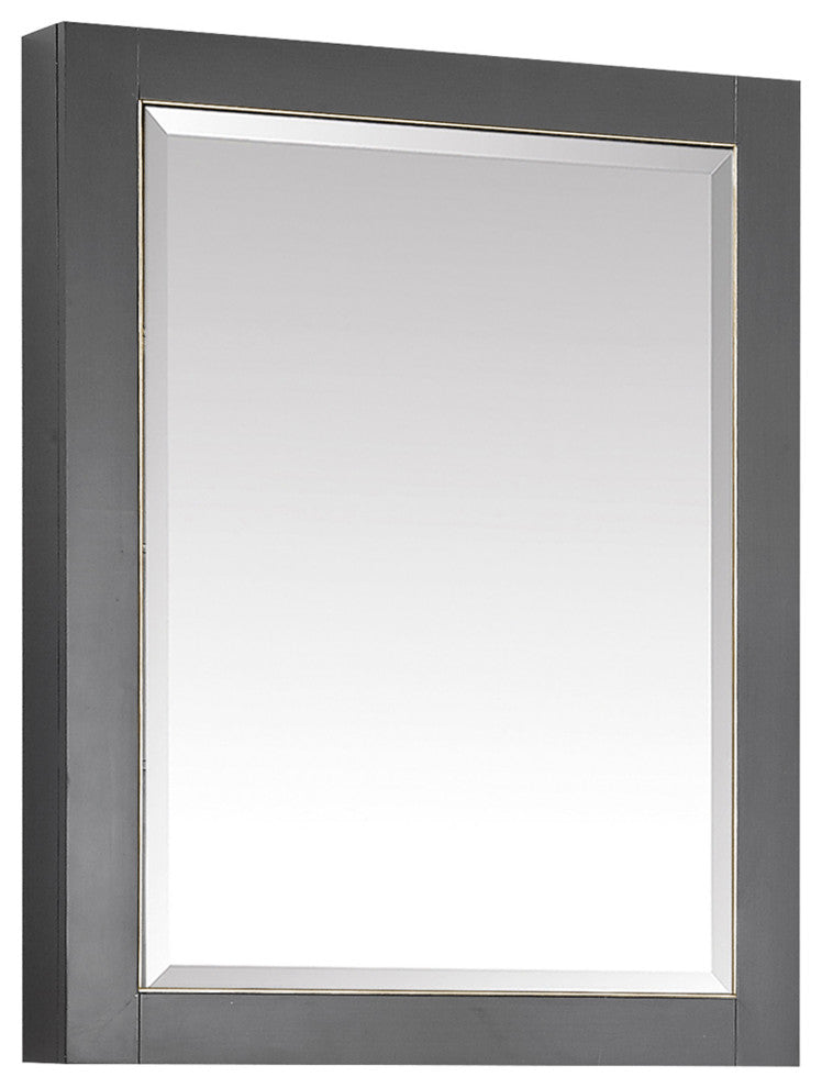 Avanity 22" Mirror Cabinet For Allie/Austen, Twilight Gray With Matte Gold Trim