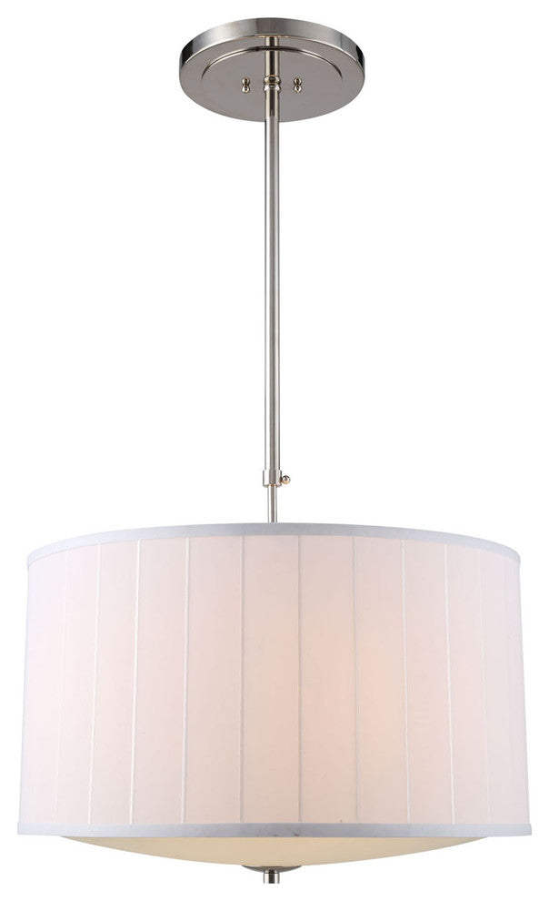Elegant Lighting Manhattan Collection Pendant, Polished Nickel