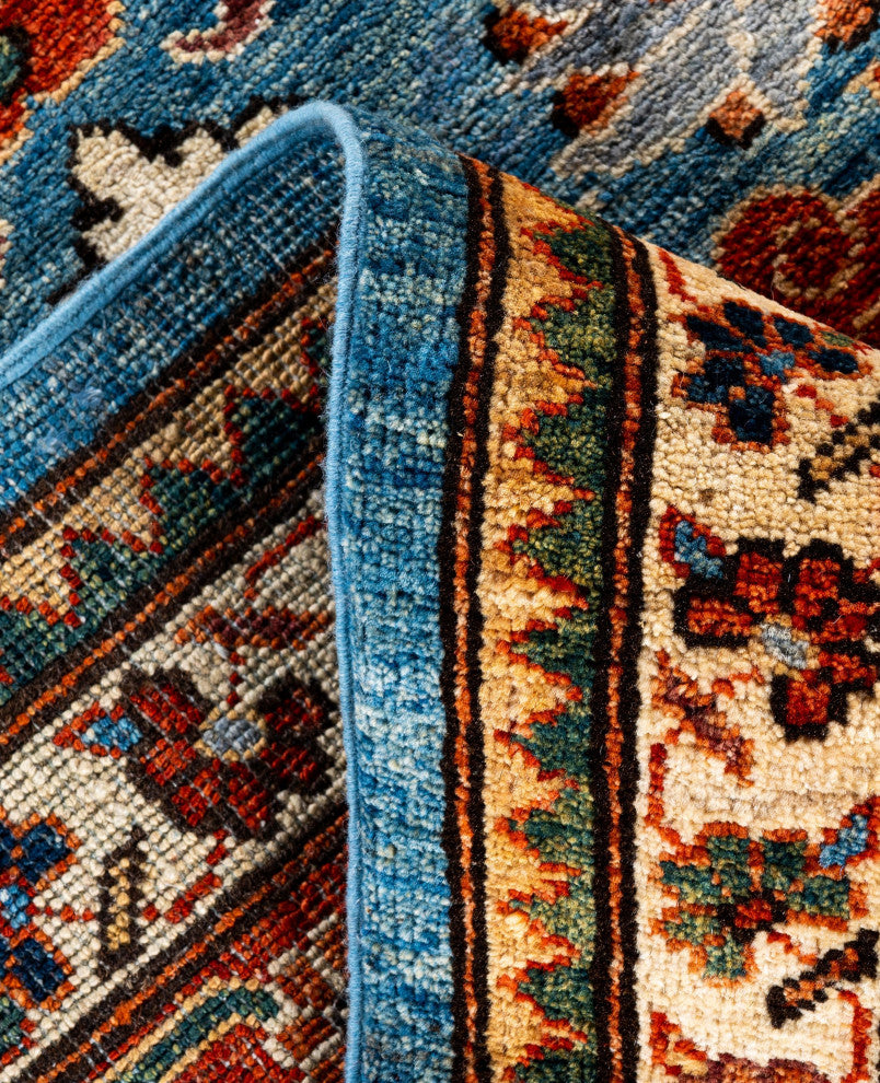 Serapi One-of-a-Kind Hand-Knotted Area Rug Light Blue, 9'3" x 12'3"