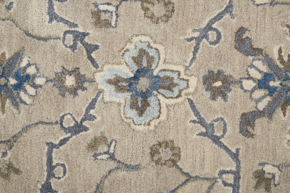 Weave & Wander Mattias Persian Warm Gray/Blue Rug, 10' X 14'