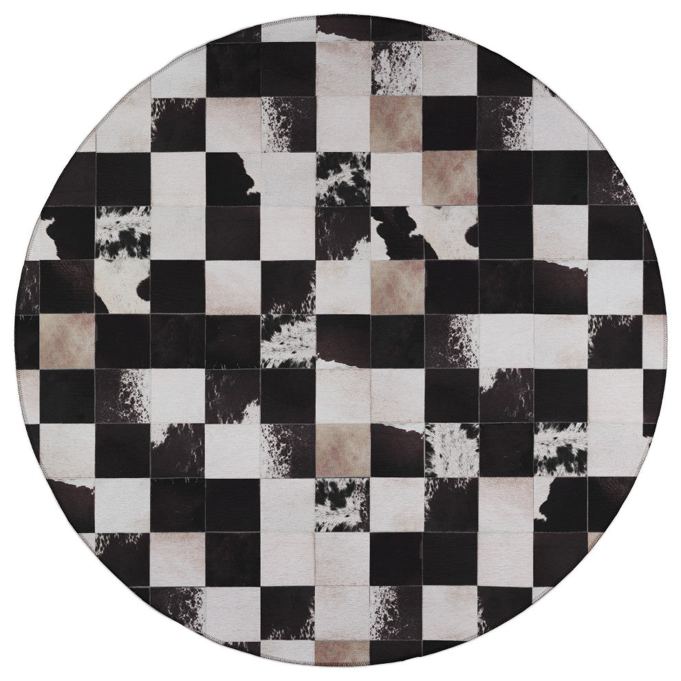 Indoor/Outdoor Stetson SS10 Midnight Machine Washable 10' x 10' Round Rug