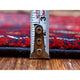 Red Geometric Design Hand Knotted Afghan Khamyab Wool Runner Rug, 3'0"x9'10"