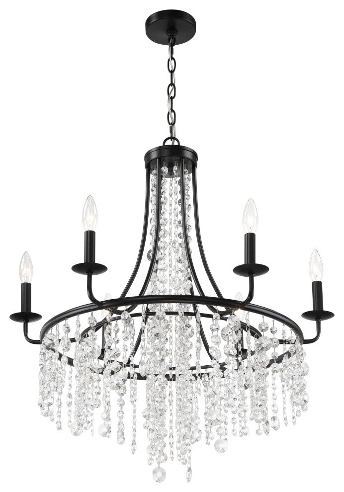 Gabrielle 6-Light Matte Black Chandelier