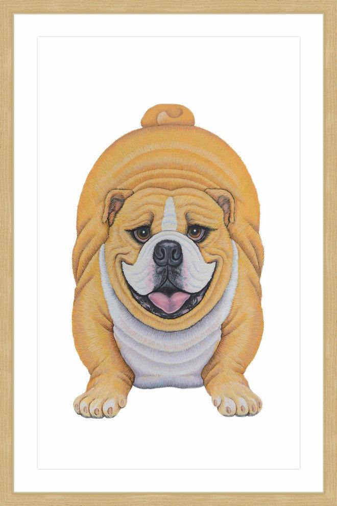 "English Bulldog" Framed Painting Print, 16"x24"