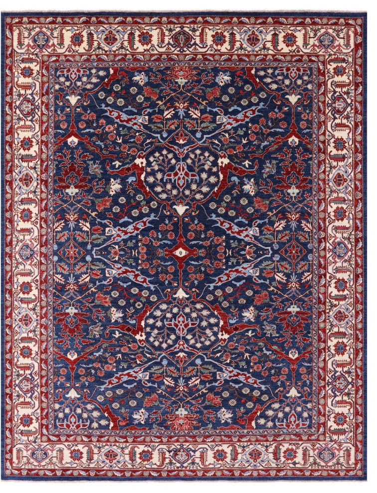 9' 2" X 11' 8" Handmade Persian Fine Serapi Wool Rug - Q13751