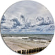 Stormy Weather In Hiddensee Sea, Seashore Disc Metal Artwork, 36"