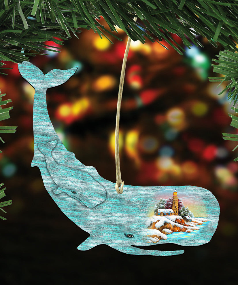 Whale Scenic Ornament, Set of 3