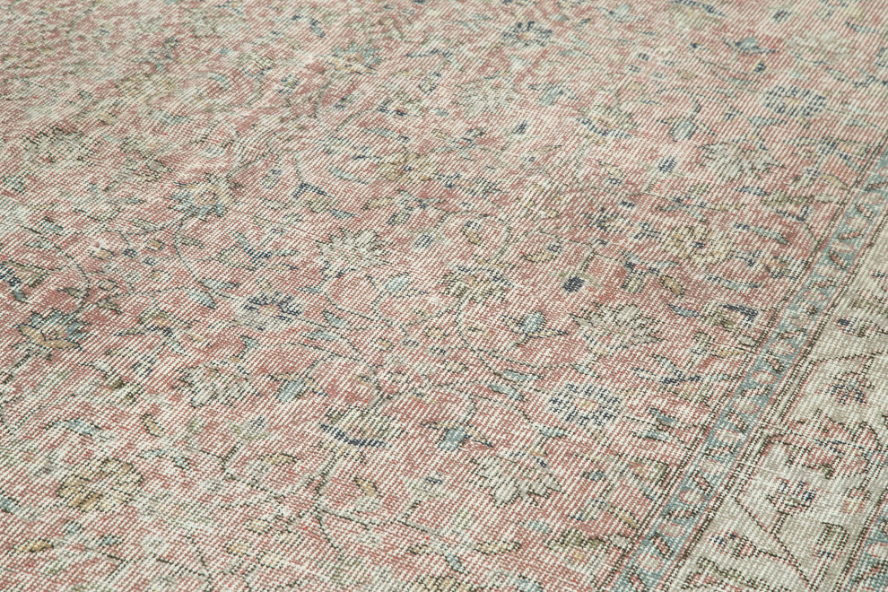 Rug N Carpet - Handwoven Turkish 5' 3" x 9' 4" Low Pile  Overdyed Area Rug