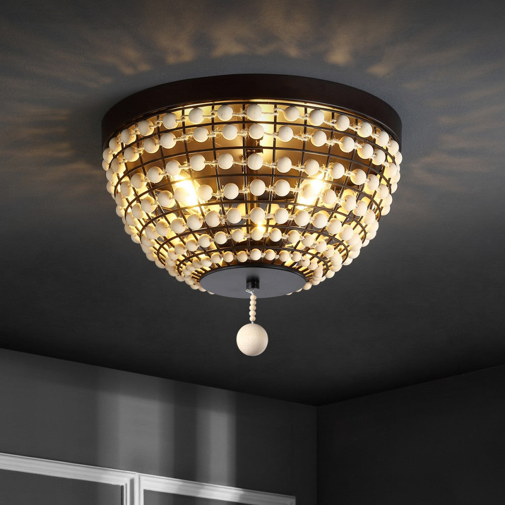 Safavieh Bolson Chandelier Natural Wood/Oil-Rubbed Bronze