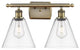 Innovations 516-2W-AB-GBC-82-LED 2 Light Bath Vanity Light, Antique Brass